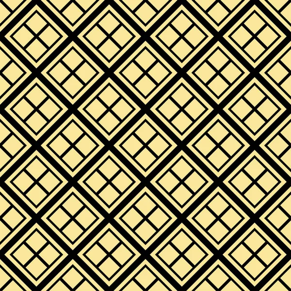 Abstract art deco golden geometric ornamental seamless pattern background. Template for design — Stock Vector
