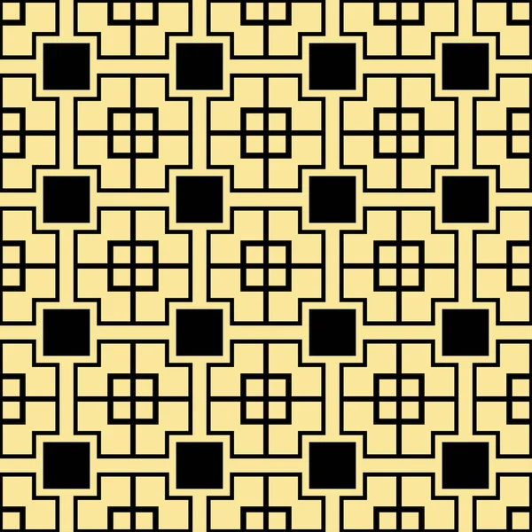Abstracto art deco dorado geométrico ornamental sin costura fondo del patrón. Plantilla para diseño — Archivo Imágenes Vectoriales