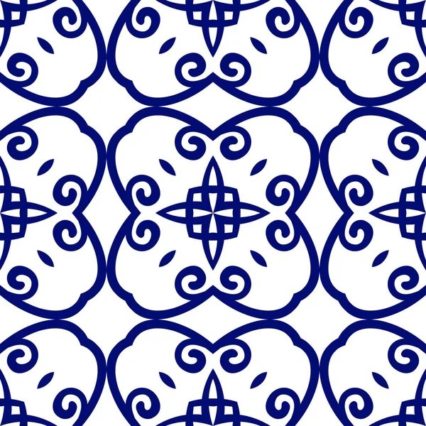 Ciemny niebieski luksusowych podłoże płynne z ozdobny ozdobnych na białym — Wektor stockowy