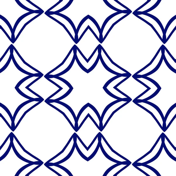 Dark blue luxury background seamless with ornamental pattern on white — Stock Vector