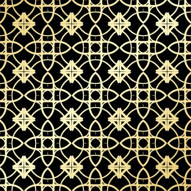 Süs duvar kağıdı, vektör lüks arka plan. Vintage çiçek desenli siyah altın gradyan ile.