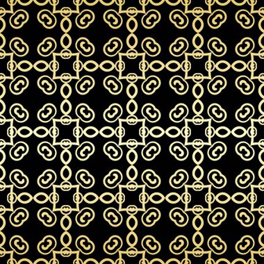 Süs duvar kağıdı, vektör lüks arka plan. Vintage çiçek desenli siyah altın gradyan ile.