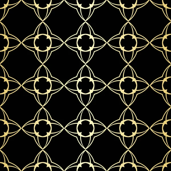 Papel pintado ornamental, fondo de lujo vector. Patrón floral vintage en negro con gradiente dorado . — Vector de stock