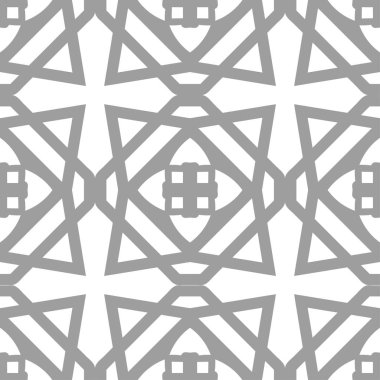 Gri lüks arka plan beyaz üzerine süs deseni ile sorunsuz