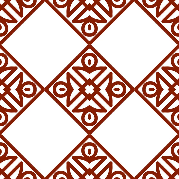 Fondo de lujo marrón sin costuras con patrón ornamental en blanco — Archivo Imágenes Vectoriales