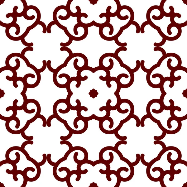 Brauner Luxus-Hintergrund nahtlos mit ornamentalem Muster auf Weiß — Stockvektor
