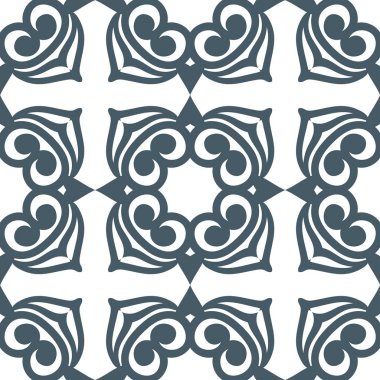 Gri lüks arka plan beyaz üzerine süs deseni ile sorunsuz