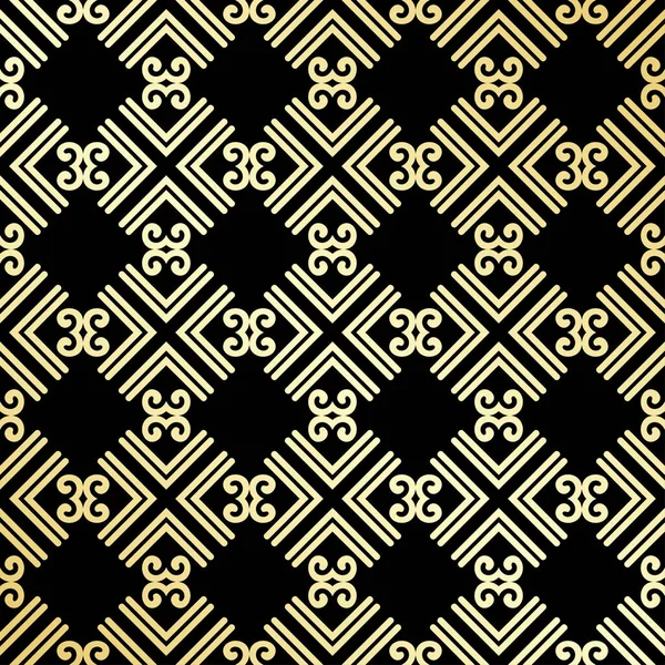 Süs duvar kağıdı, vektör lüks arka plan. Vintage çiçek desenli siyah altın gradyan ile.