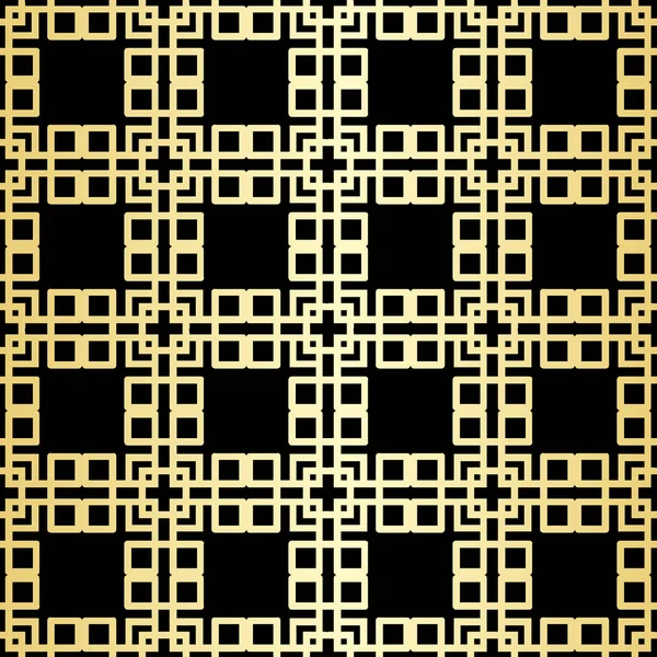 Papel pintado ornamental, fondo de lujo vector. Patrón floral vintage en negro con gradiente dorado . — Vector de stock