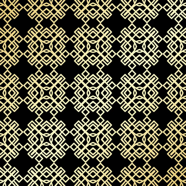 Papel pintado ornamental, fondo de lujo vector. Patrón floral vintage en negro con gradiente dorado . — Archivo Imágenes Vectoriales