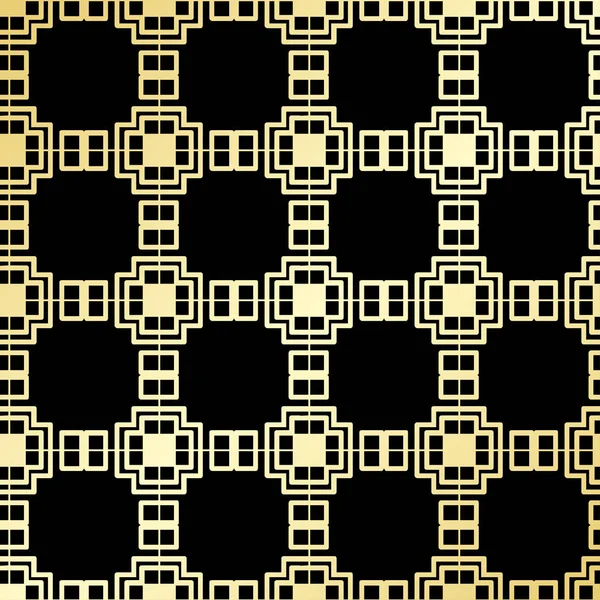 Ornamentale Tapete, Vektor Luxus Hintergrund. Vintage-Blumenmuster auf Schwarz mit goldenem Farbverlauf. — Stockvektor