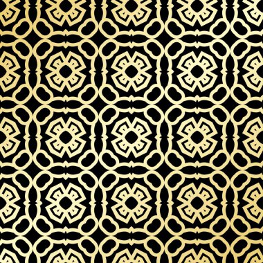 Süs duvar kağıdı, vektör lüks arka plan. Vintage çiçek desenli siyah altın gradyan ile.