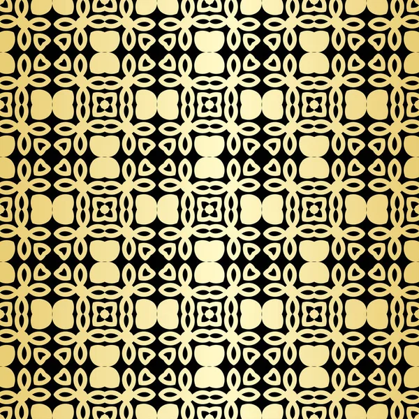 Декоративные обои, векторный роскошный фон. Винтажный цветочный узор на черном с золотым градиентом . — стоковый вектор