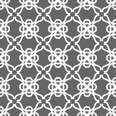 Gri süs sorunsuz duvar kağıdı deseni, vektör çizim