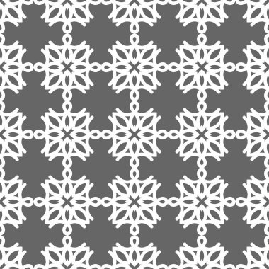 Gri süs sorunsuz duvar kağıdı deseni, vektör çizim