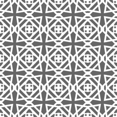 Gri süs sorunsuz duvar kağıdı deseni, vektör çizim