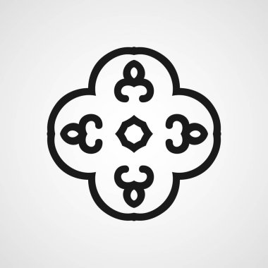 Süs siyah logo şablonu tasarım. Vektör simgesi