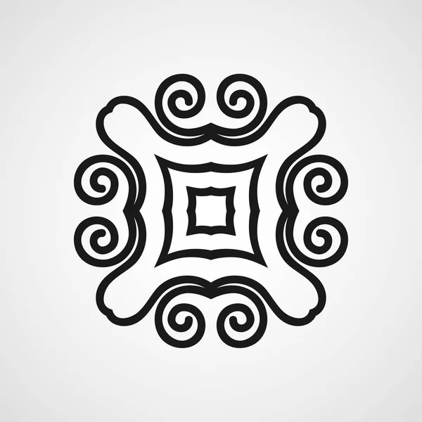 Design decorativo modello logo nero. Simbolo vettore — Vettoriale Stock