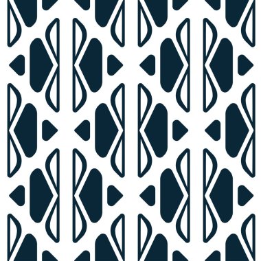 Tek renkli koyu mavi Dikişsiz desen beyaz. Dekoratif doku tekrarladı. Arka plan. Parmak izi, kumaş, tekstil, peçete, dekor ve diğer için tasarlanmış.