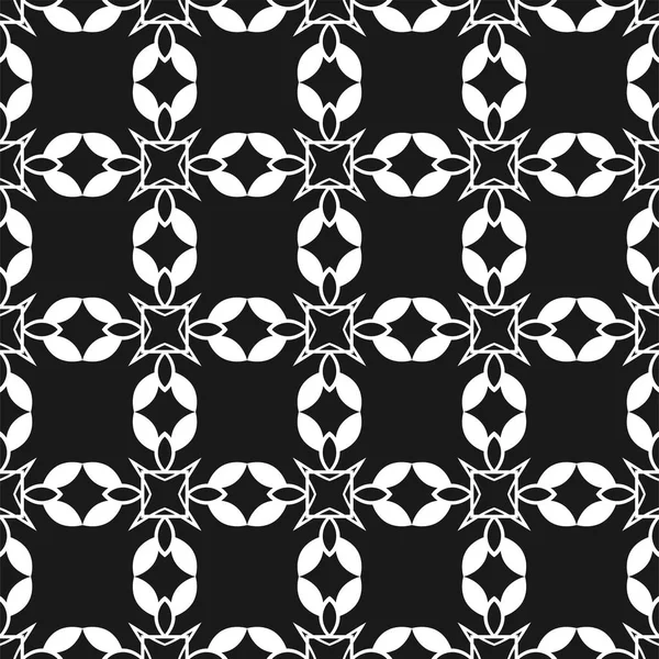 Геометрический абстрактный фон. Черно-белый бесшовный рисунок. Векторная иллюстрация для обоев, ткани, мастихин, текстиля, оберточной бумаги и других конструкций — стоковый вектор