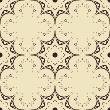 Soyut süs çiçek seamless modeli. Kumaş, tekstil, kumaş, ambalaj kağıdı, yağlı ve diğer tasarım şablonu kullanılabilir