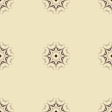 Soyut süs çiçek seamless modeli. Kumaş, tekstil, kumaş, ambalaj kağıdı, yağlı ve diğer tasarım şablonu kullanılabilir