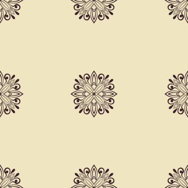 Soyut süs çiçek seamless modeli. Kumaş, tekstil, kumaş, ambalaj kağıdı, yağlı ve diğer tasarım şablonu kullanılabilir