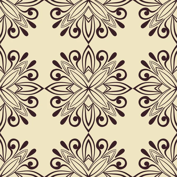 Motif floral ornemental abstrait sans couture. Le modèle peut être utilisé pour le tissu, le textile, le tissu, le papier d'emballage, le tissu huilé et d'autres conceptions — Image vectorielle
