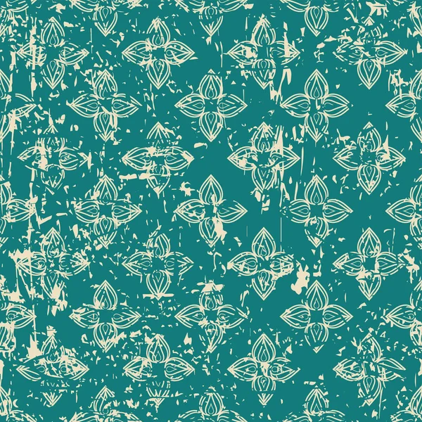 Grunge Vintage süs sorunsuz dokulu deseni etkisi kaşıdı. Tasarım öğesi.