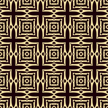 Dikişsiz altın süs desen. Karanlık ve altın Tekstil baskı. Tasarım şablonu