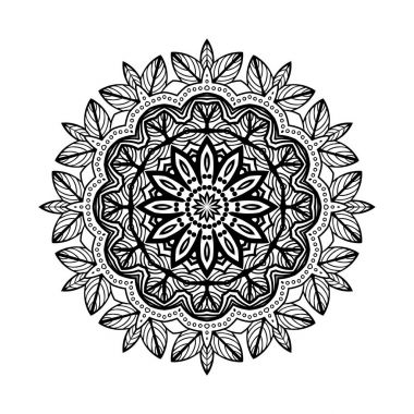 Dekoratif elle çizilmiş mandala. Tasarım için etnik dekoratif elememt. Islam, Arapça, Indian, Osmanlı motifleri.