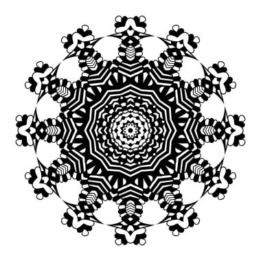 Dekoratif elle çizilmiş mandala. Etnik dekoratif unsur tasarımı için. Islam, Arapça, Indian, Osmanlı motifleri.