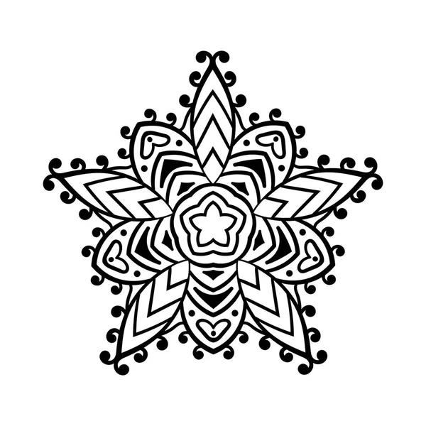 Decorative hand drawn mandala. Ethnic decorative element for design. Islam, Arabic, Indian, ottoman motifs. — Stock Vector