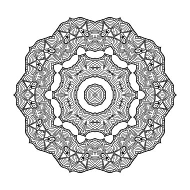 Dekoratif elle çizilmiş mandala. Etnik dekoratif unsur tasarımı için. Islam, Arapça, Indian, Osmanlı motifleri