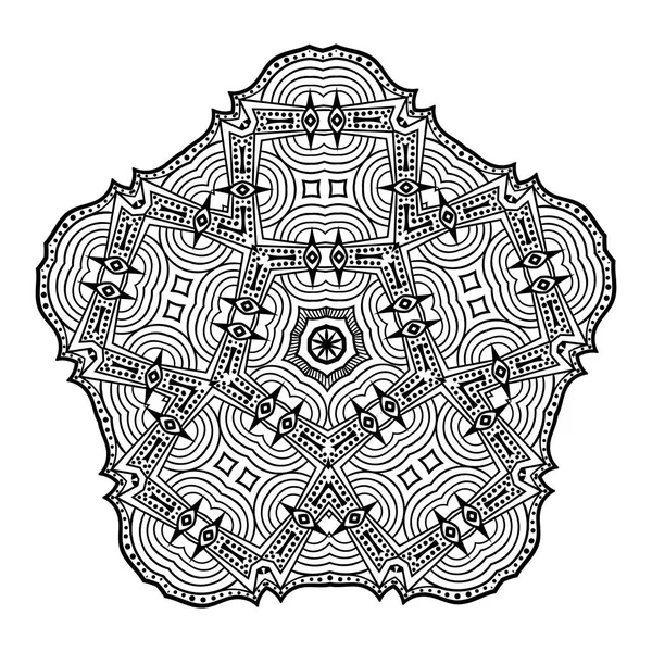 Mandala decorativa desenhada à mão. Elemento decorativo étnico para design. Islã, árabe, indiano, motivos otomanos —  Vetores de Stock