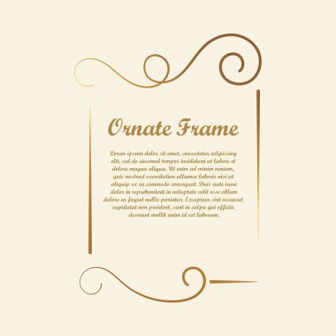 Vektör tasarımı için dekoratif unsur. Metin için yer çerçeve şablonu. Güzel çiçek sınır. Dantel dekor. Zarif sanat için doğum günü ve düğün davetiye, tebrik kartı.