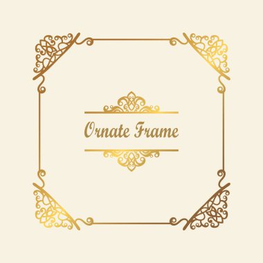 Vektör tasarımı için dekoratif unsur. Metin için yer çerçeve şablonu. Güzel çiçek sınır. Dantel dekor. Zarif sanat için doğum günü ve düğün davetiye, tebrik kartı.