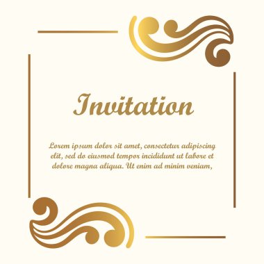 Vektör tasarımı için dekoratif unsur. Metin için yer çerçeve şablonu. Güzel çiçek sınır. Dantel dekor. Zarif sanat için doğum günü ve düğün davetiye, tebrik kartı.