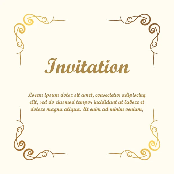 Elemento decorativo vectorial para diseño. Plantilla de marco con lugar para texto. Bonito borde floral. Decoración de encaje. Arte elegante para el cumpleaños y la tarjeta de felicitación, invitación de boda . — Archivo Imágenes Vectoriales