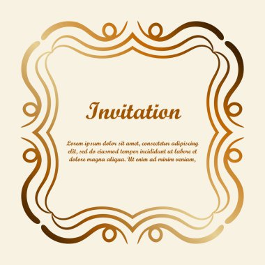 Vektör tasarımı için dekoratif unsur. Metin için yer çerçeve şablonu. Güzel çiçek sınır. Dantel dekor. Zarif sanat için doğum günü ve düğün davetiye, tebrik kartı.