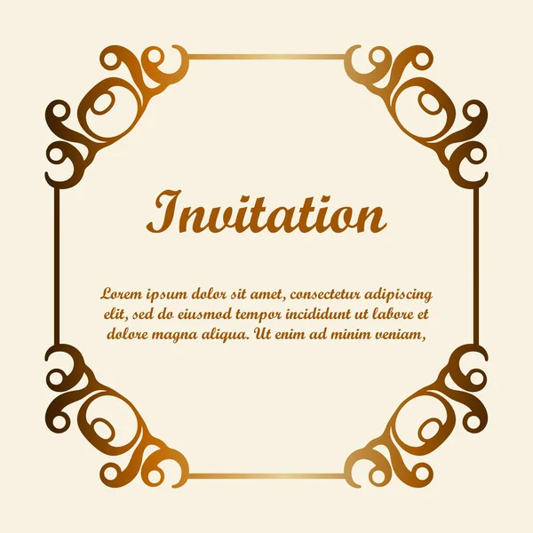 Vektör tasarımı için dekoratif unsur. Metin için yer çerçeve şablonu. Güzel çiçek sınır. Dantel dekor. Zarif sanat için doğum günü ve düğün davetiye, tebrik kartı.