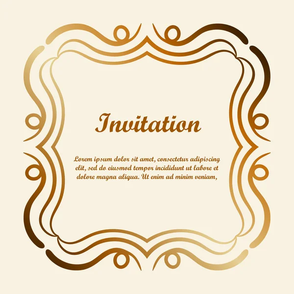 Vektör tasarımı için dekoratif unsur. Metin için yer çerçeve şablonu. Güzel çiçek sınır. Dantel dekor. Zarif sanat için doğum günü ve düğün davetiye, tebrik kartı.