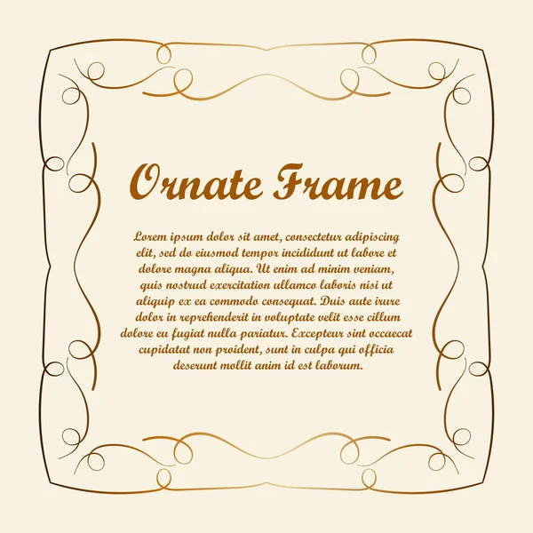 Vektör tasarımı için dekoratif unsur. Metin için yer çerçeve şablonu. Güzel çiçek sınır. Dantel dekor. Zarif sanat için doğum günü ve düğün davetiye, tebrik kartı.
