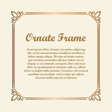 Vektör tasarımı için dekoratif unsur. Metin için yer çerçeve şablonu. Güzel çiçek süs sınır. Dantel dekor. Zarif sanat için doğum günü ve düğün davetiye, tebrik kartı. Süslü köşe.
