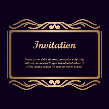Vektör tasarımı için dekoratif unsur. Metin için yer çerçeve şablonu. Güzel çiçek sınır. Dantel dekor. Zarif sanat için doğum günü ve düğün davetiye, tebrik kartı.