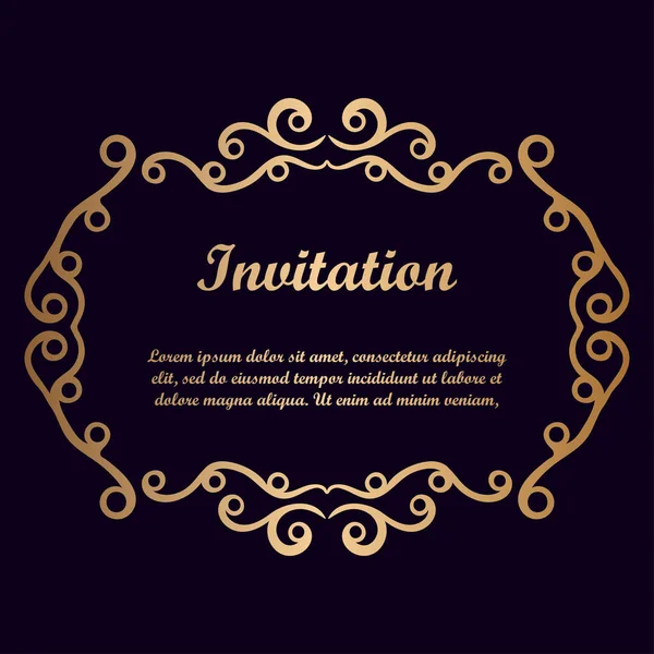 Vektör tasarımı için dekoratif unsur. Metin için yer çerçeve şablonu. Güzel çiçek sınır. Dantel dekor. Zarif sanat için doğum günü ve düğün davetiye, tebrik kartı.