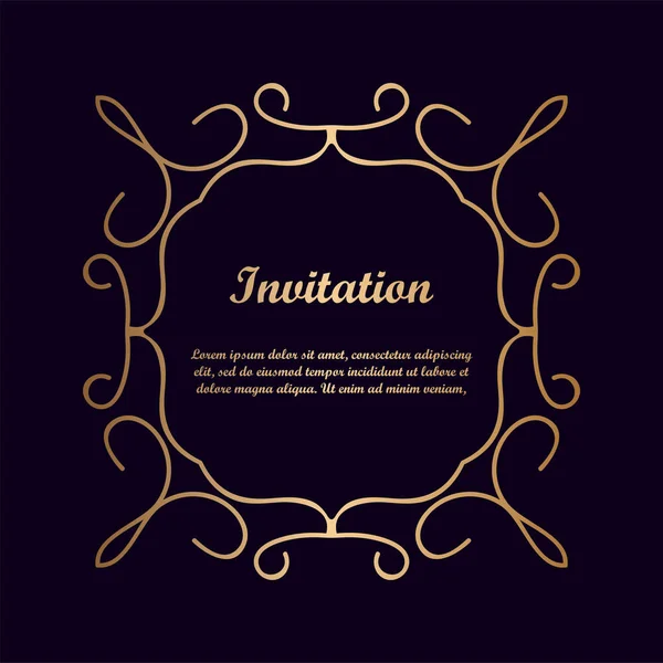 Vektör tasarımı için dekoratif unsur. Metin için yer çerçeve şablonu. Güzel çiçek sınır. Dantel dekor. Zarif sanat için doğum günü ve düğün davetiye, tebrik kartı.