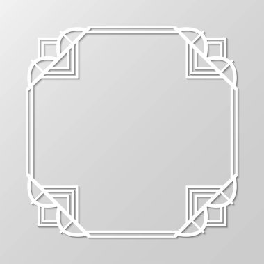 Vintage retro kenarlık ve çerçeve Art Deco tarzında. Tasarım şablonu. Vektör çizim