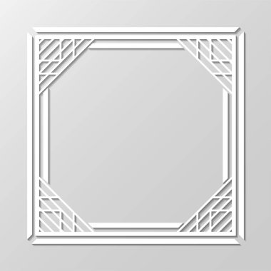 Vintage retro kenarlık ve çerçeve Art Deco tarzında. Tasarım şablonu. Vektör çizim
