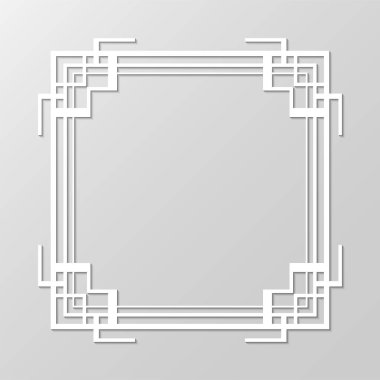 Vintage retro kenarlık ve çerçeve Art Deco tarzında. Tasarım şablonu. Vektör çizim